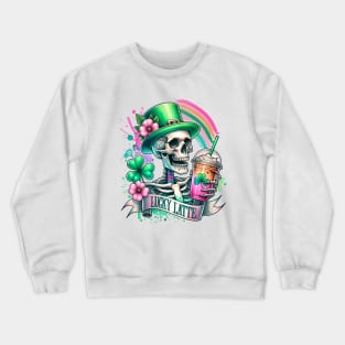 Lucky Latte St. Patricks Day Crewneck Sweatshirt